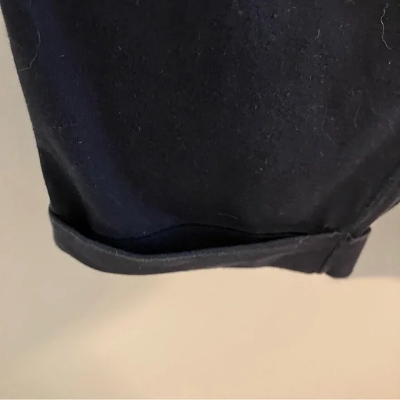 Eileen Fisher Organic Cotton Jersey Cuffed Pants in Navy Blue Medium - Picture 9 of 12